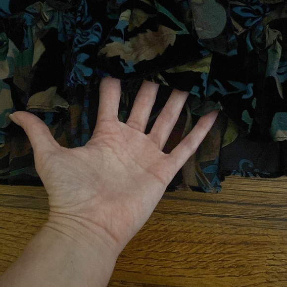 Chelsea & Violet velour floral reflects skirt size medium - Picture 4 of 9